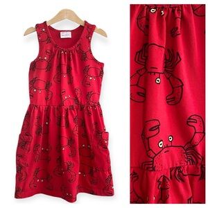 Hanna Andersson Red Crab Print Dress 6